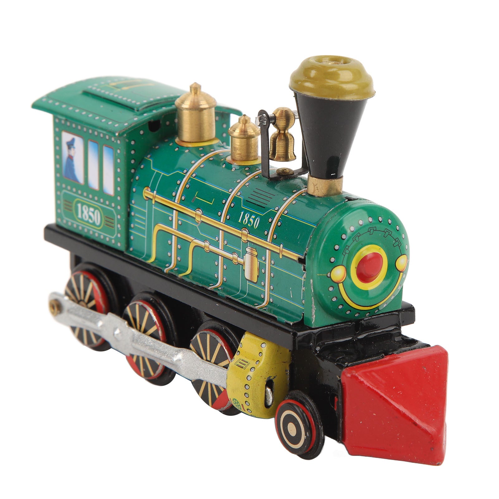 Clockwork Locomotive Toys Tinplate Metal Handcrafted Vintage Retro Wind Up Train Toy for Collection Gift Party Birthday