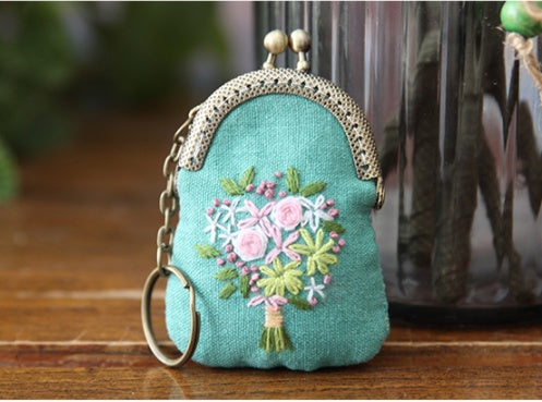 Embroidery Gold Bag Ornaments Creative Making Gifts Women's Fabric Embroidery Kit Sweater Chain