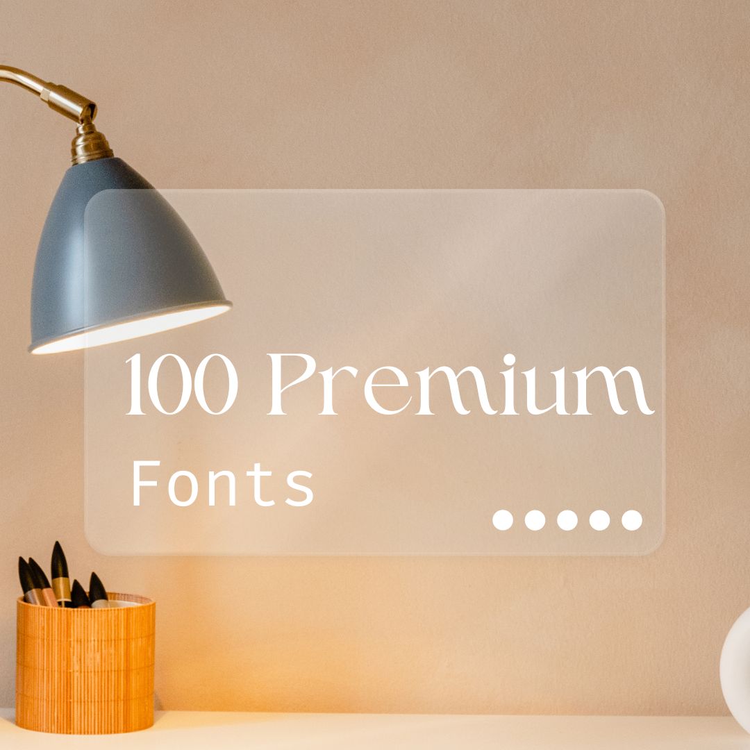 100 Premium Fonts Collection - Perfect for Designers and Creators V001