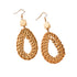 Vintage Wood Drop Shape Earrings