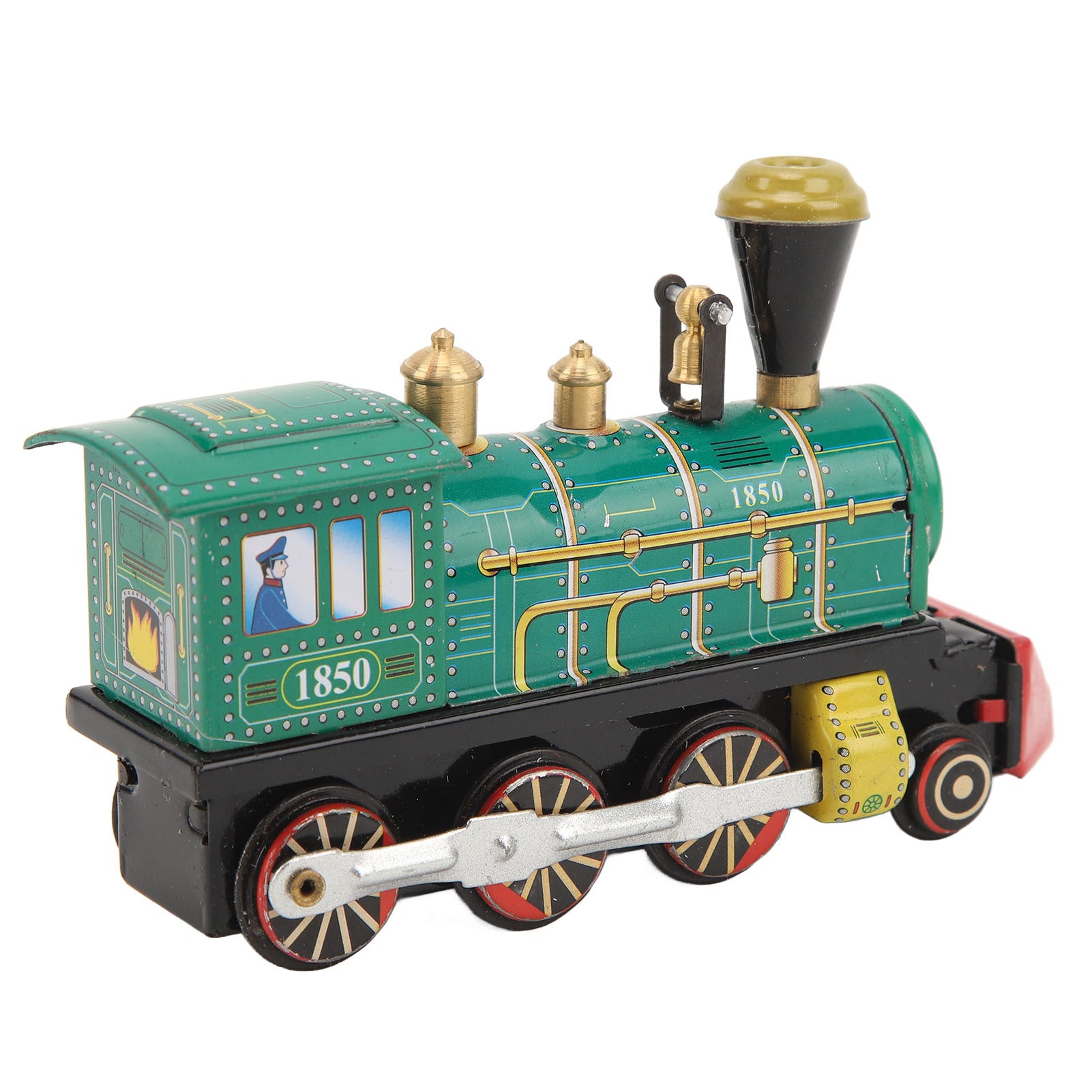 Clockwork Locomotive Toys Tinplate Metal Handcrafted Vintage Retro Wind Up Train Toy for Collection Gift Party Birthday