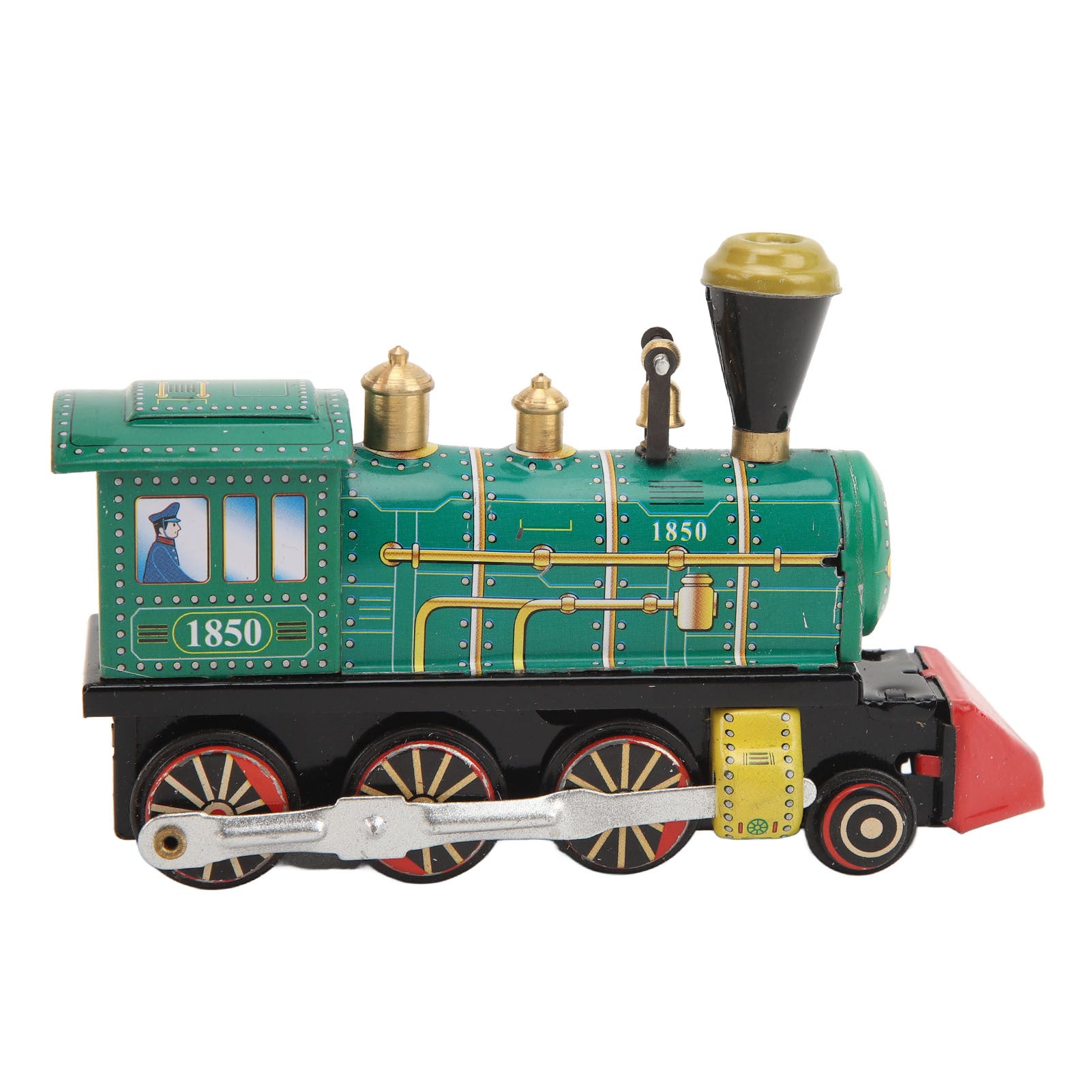 Clockwork Locomotive Toys Tinplate Metal Handcrafted Vintage Retro Wind Up Train Toy for Collection Gift Party Birthday