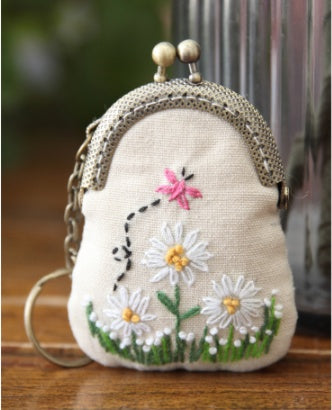 Embroidery Gold Bag Ornaments Creative Making Gifts Women's Fabric Embroidery Kit Sweater Chain