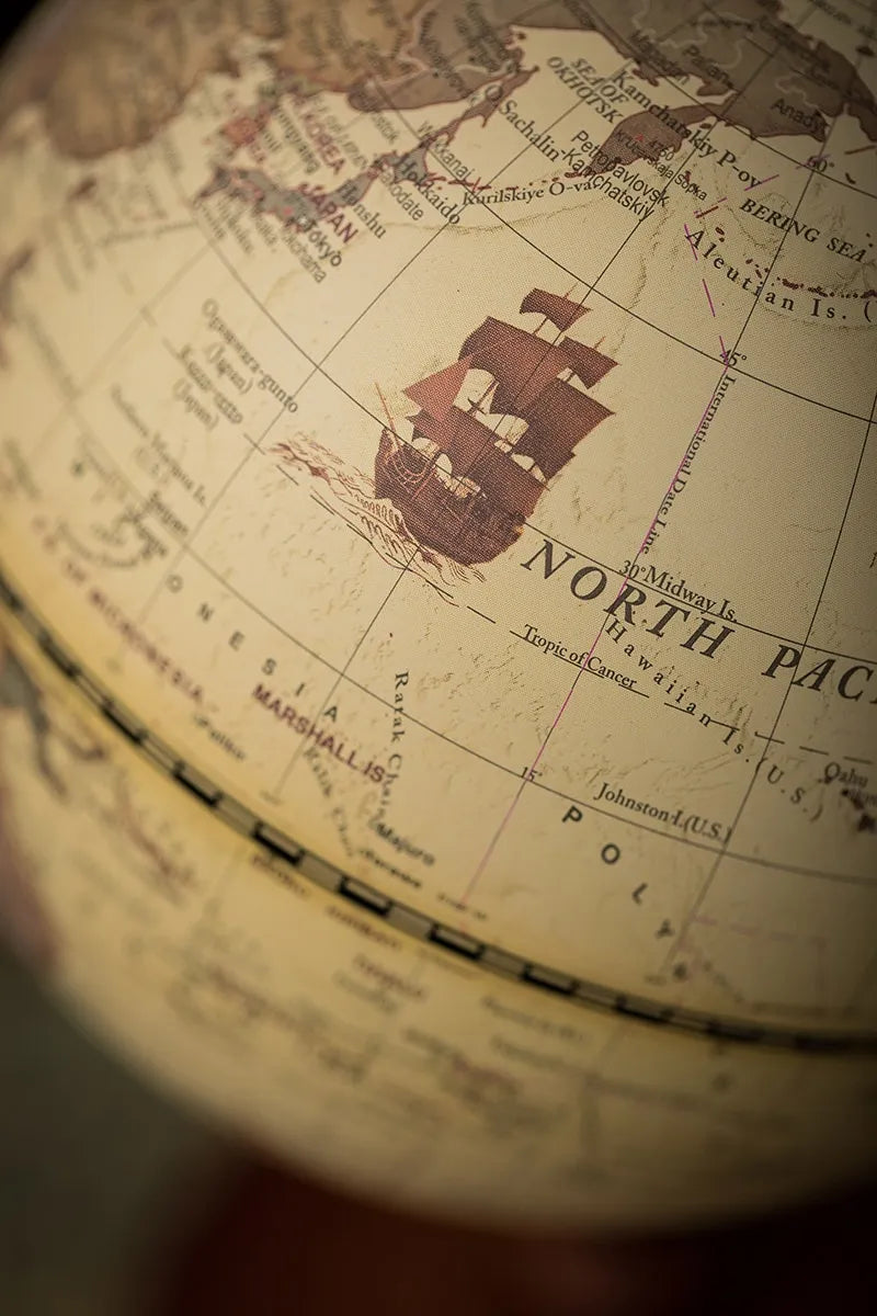 Nostalgic English Globe And Map