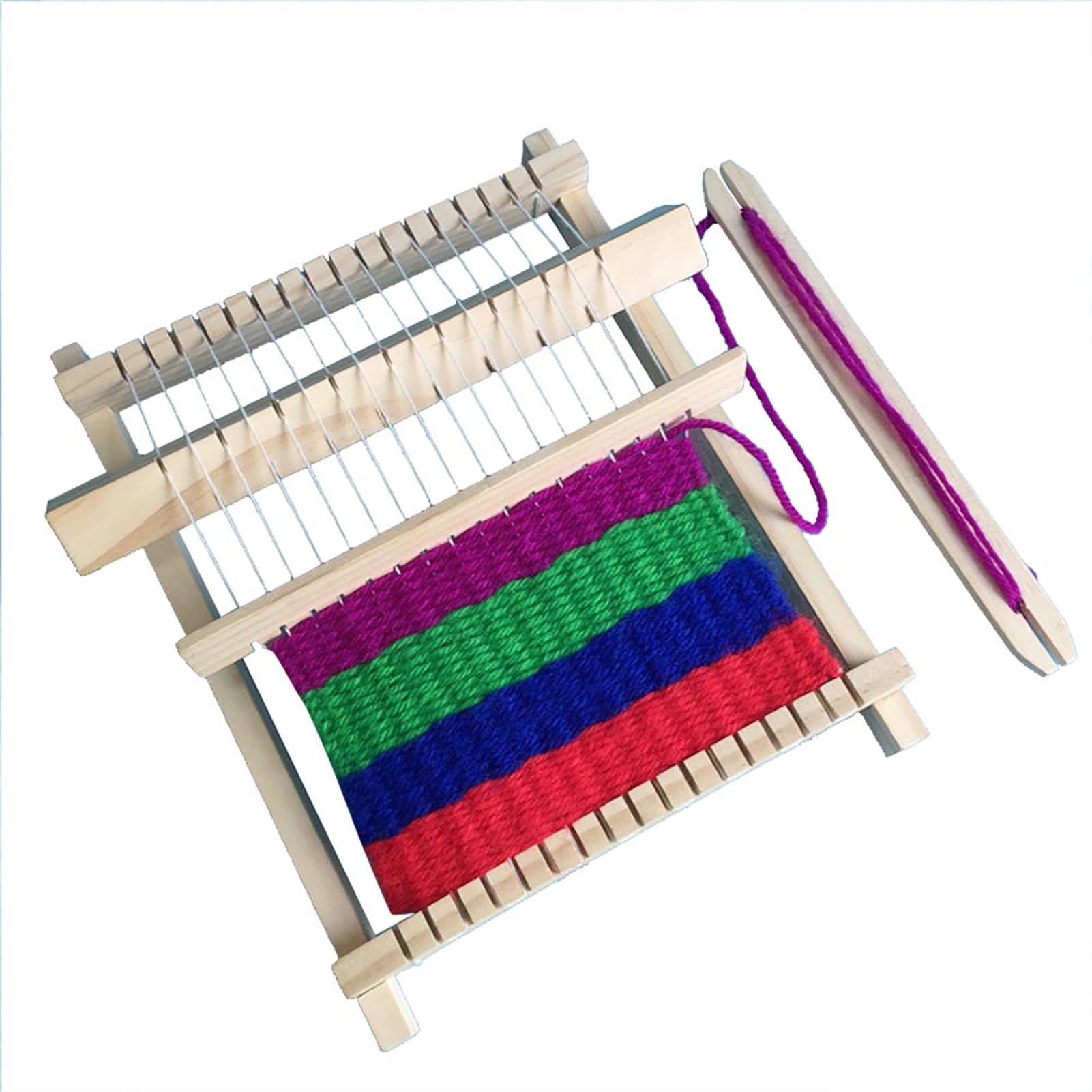 DIY HandKnitting Machine Wooden Loom Toys Children Weaving Machine Educational Toys