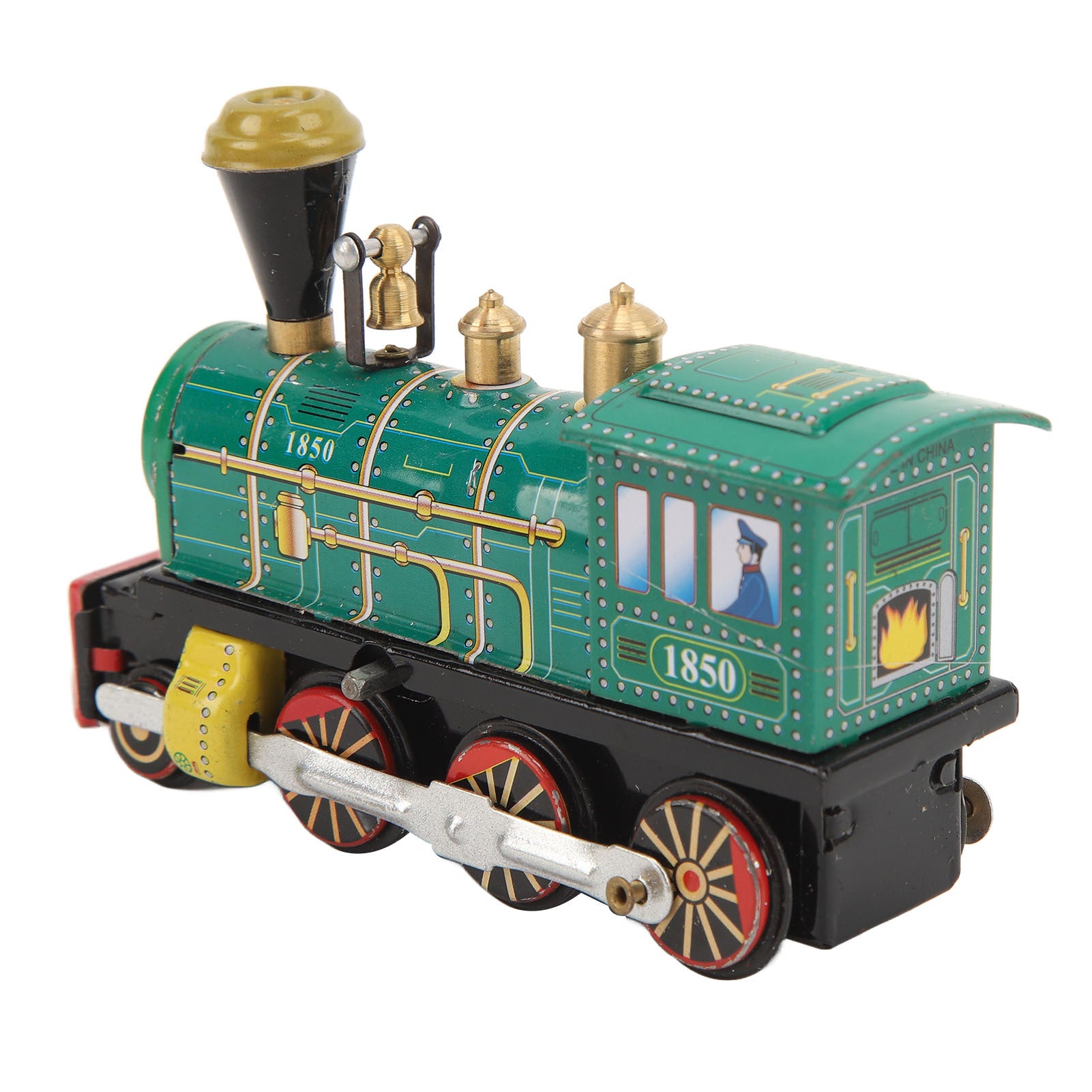 Clockwork Locomotive Toys Tinplate Metal Handcrafted Vintage Retro Wind Up Train Toy for Collection Gift Party Birthday